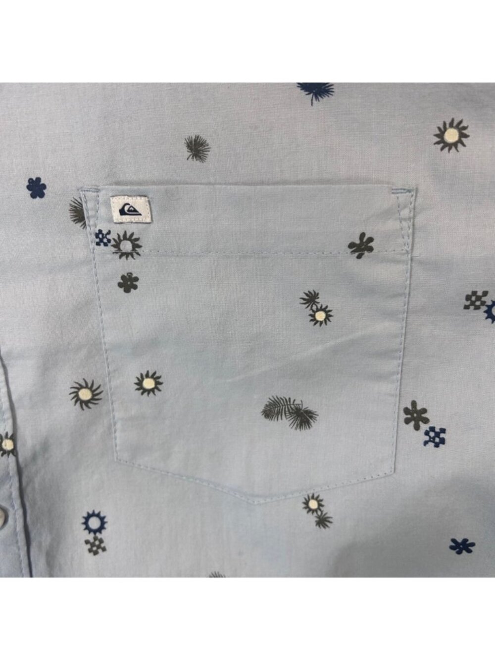 Quiksilver Peaceful Rave Short Sleeve (Celestial Blue) Mens L Short Sleeve NWT - Picture 6 of 13